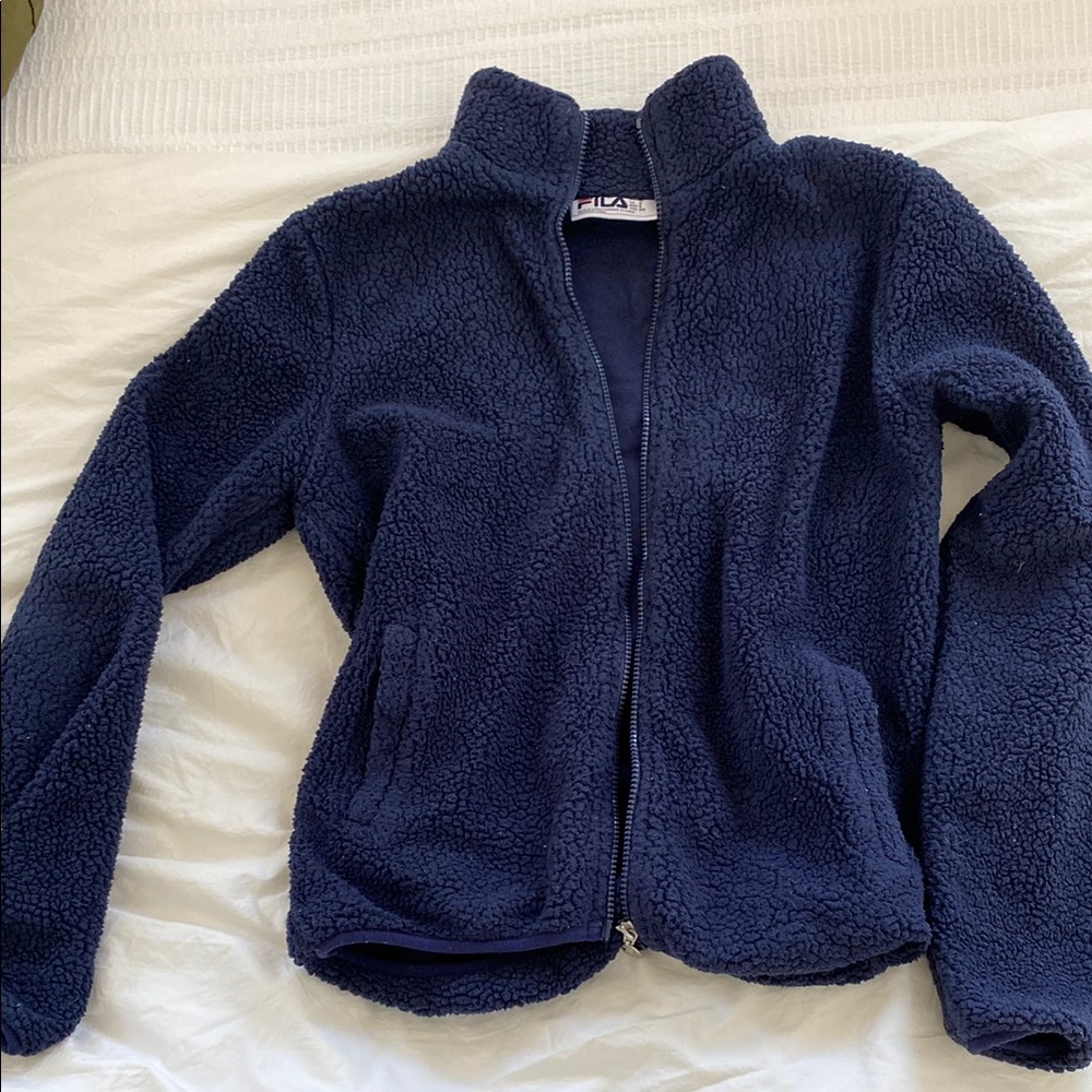 Fila Navy Teddy Jacket